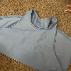 it’s a light blue workout shirt